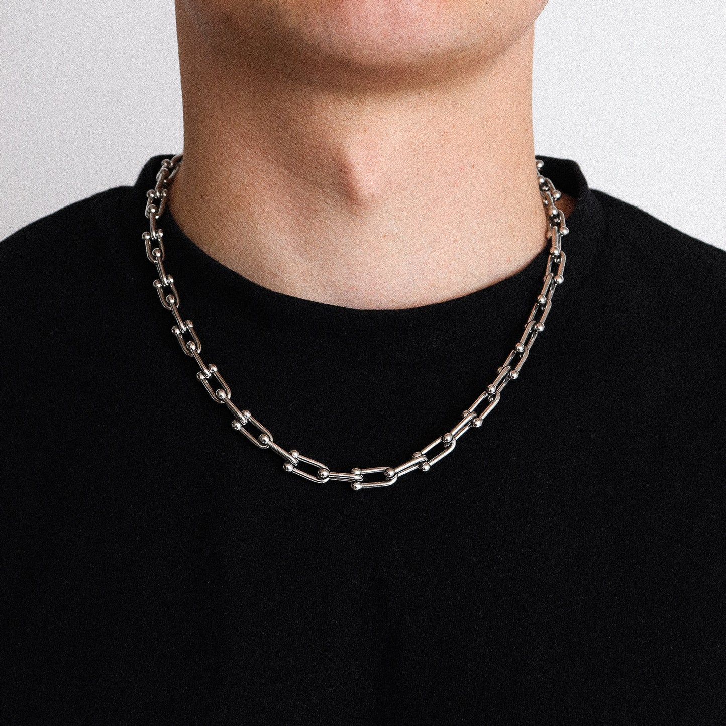 Silver Horseshoe Link Chain