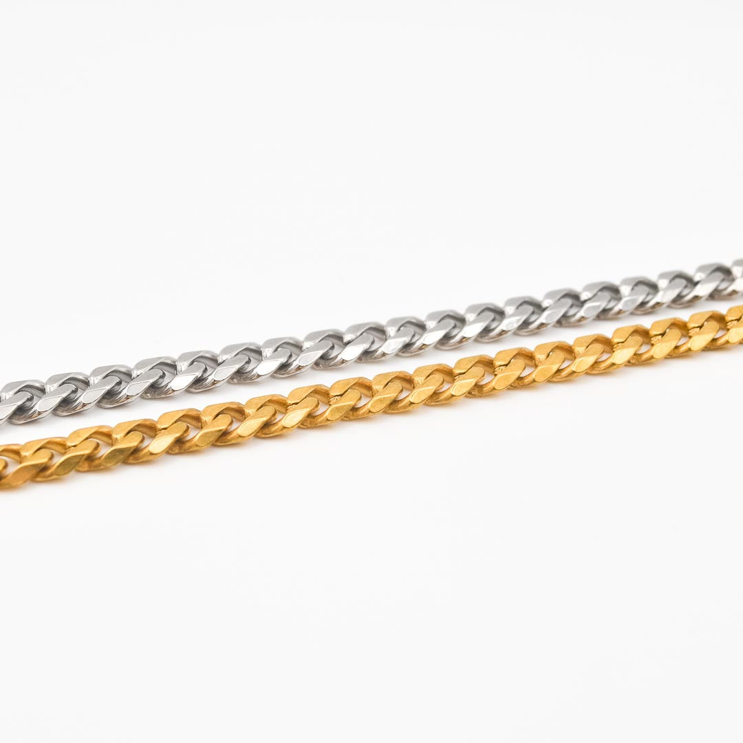 Gold Classic Cuban Chain 7mm