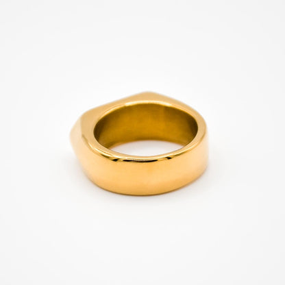 Gold Arrow Signet Ring