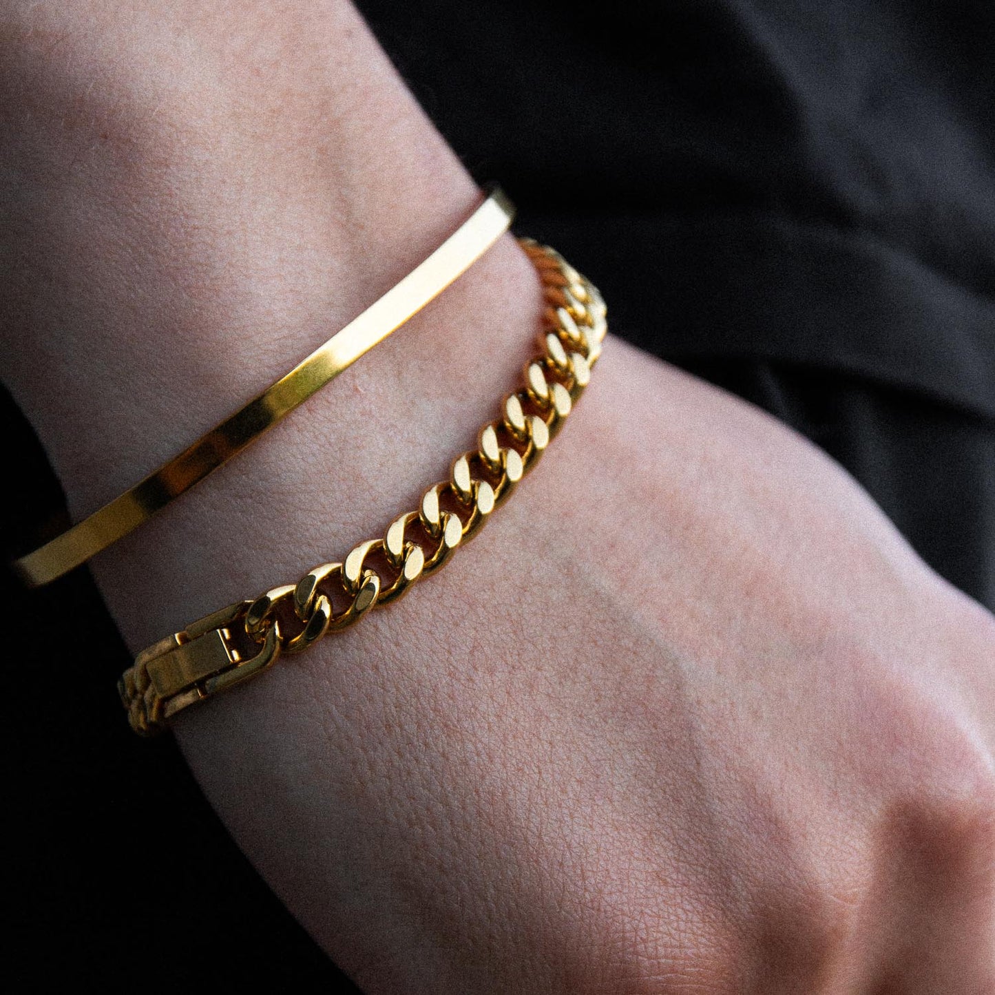 Gold Classic Cuban Bracelet 7mm