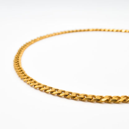 Gold Classic Cuban Chain 7mm