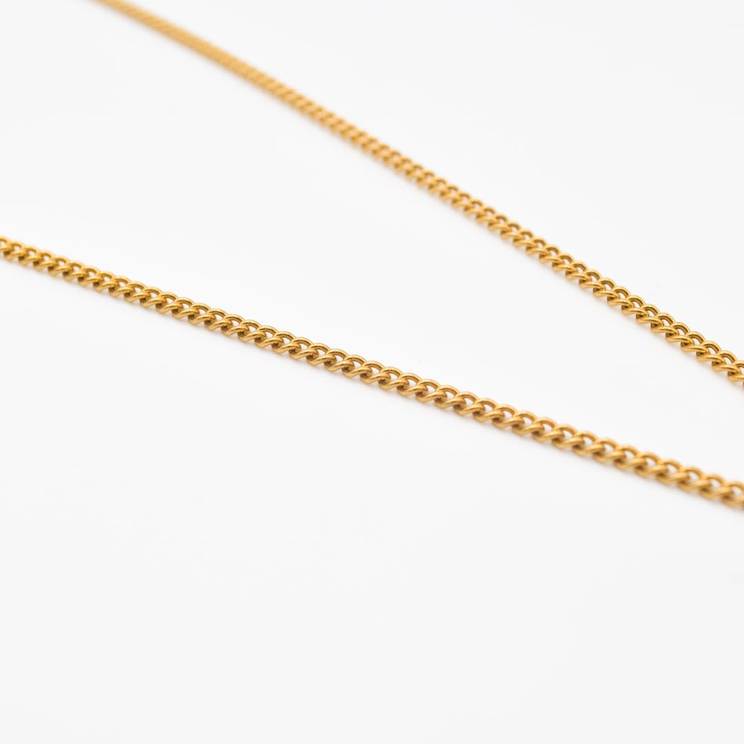 Gold Pillar Pendant Necklace