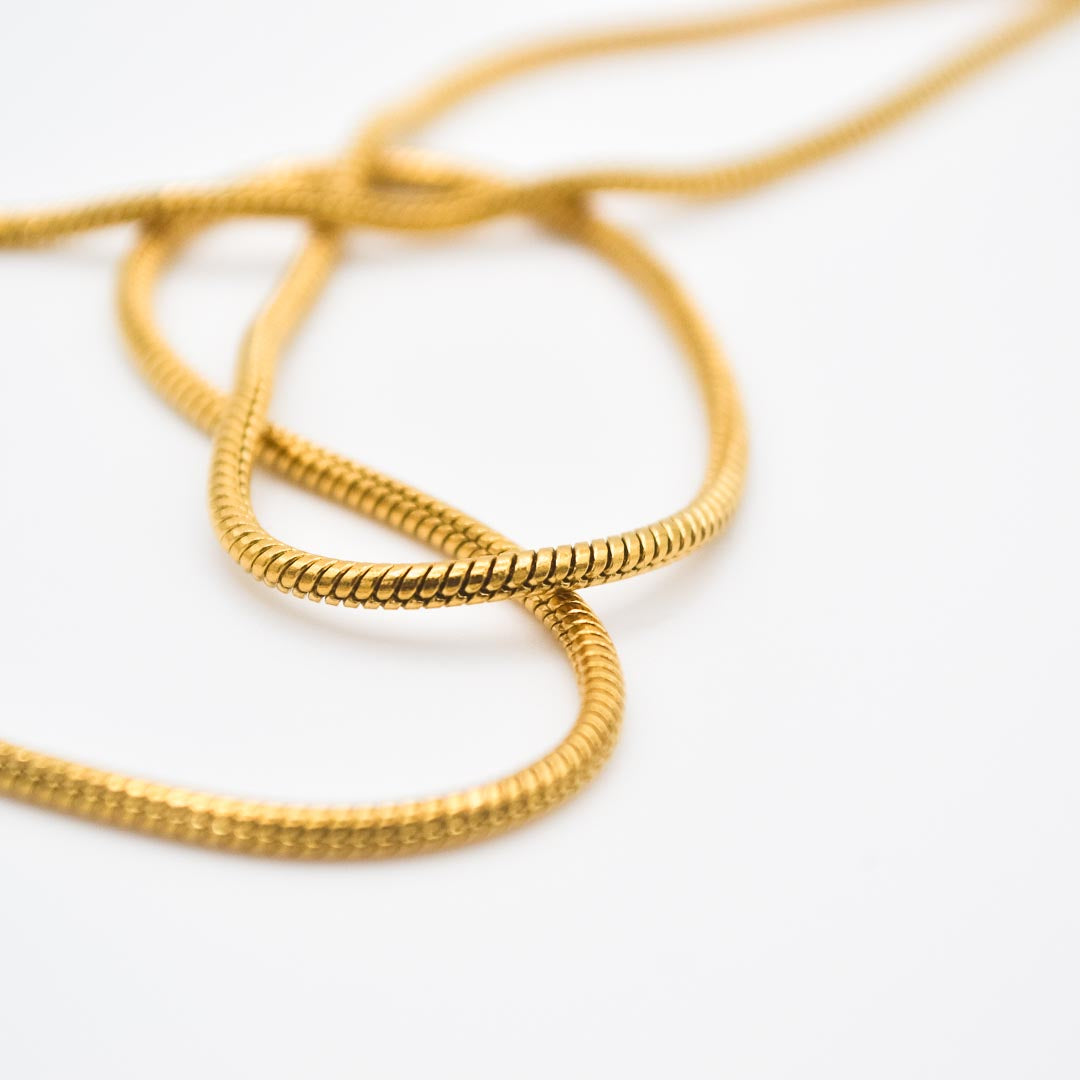 Gold Round Snake Chain 2mm