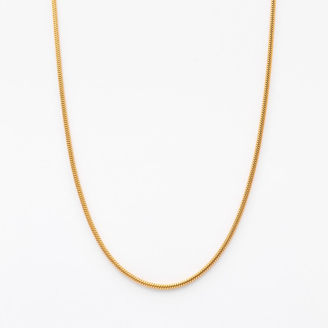 Gold Round Snake Chain 2mm