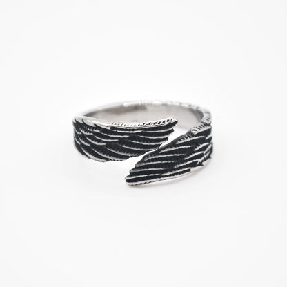 Silver Angel Wings Ring