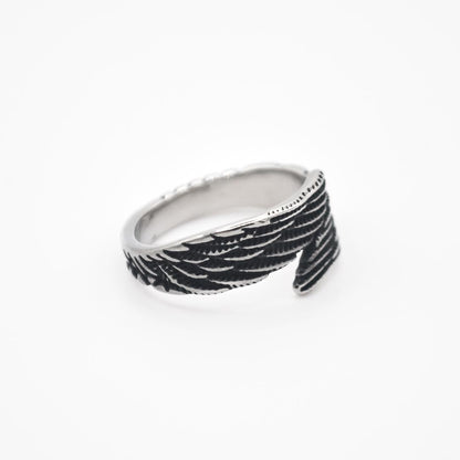 Silver Angel Wings Ring