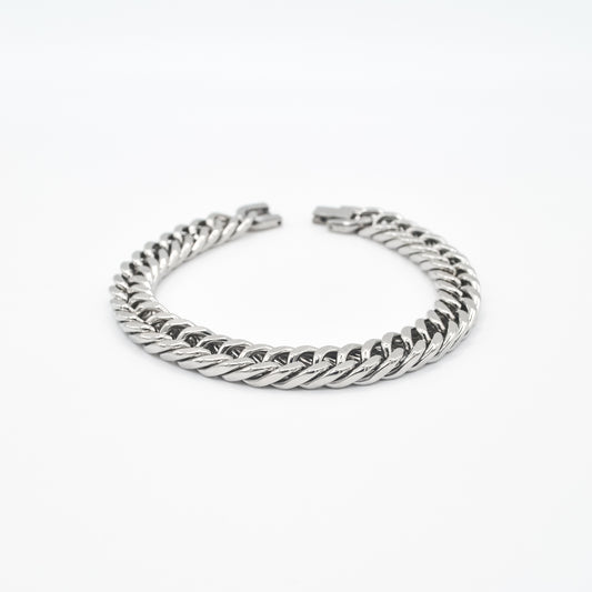 Silver Bold Cuban Bracelet 10mm