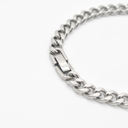 Silver Classic Cuban Bracelet 7mm