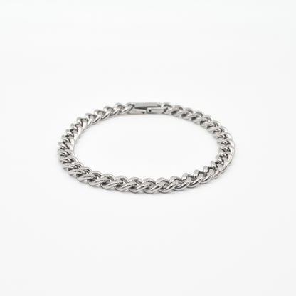 Silver Classic Cuban Bracelet 7mm