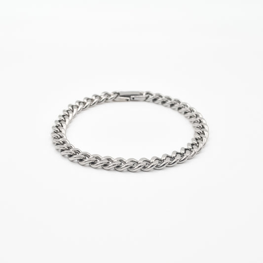 Silver Classic Cuban Bracelet 7mm