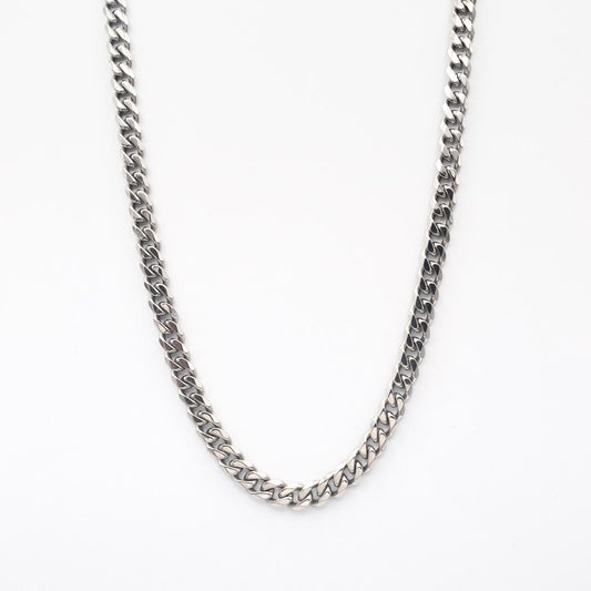 Silver Classic Cuban Chain 7mm