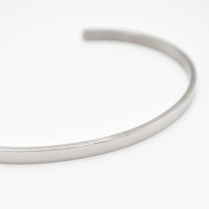 Silver Classic Cuff Bracelet 4mm