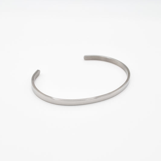 Silver Classic Cuff Bracelet 4mm