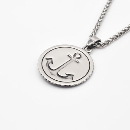 Silver Compass Pendant Necklace