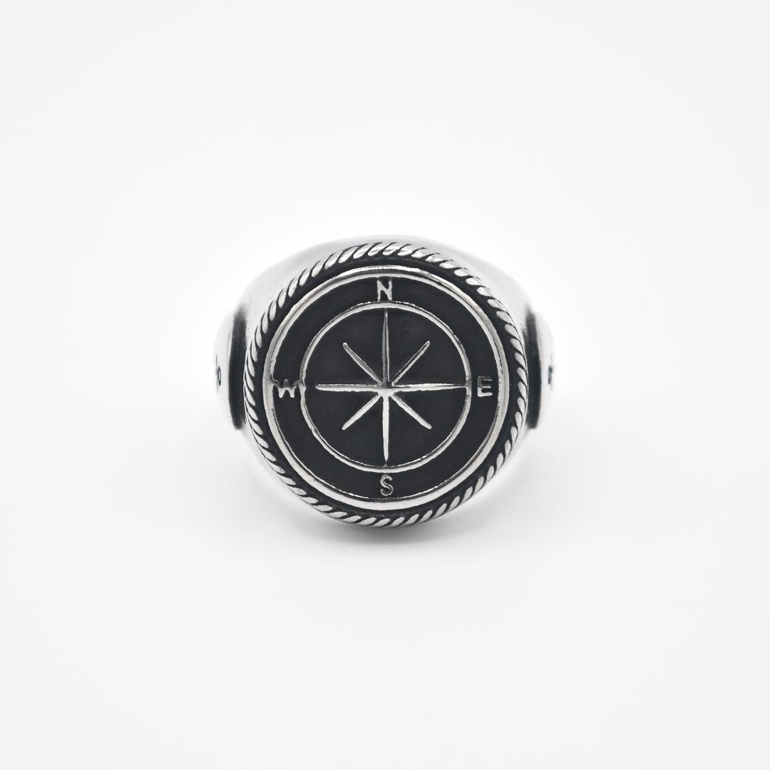 Silver Compass Ring