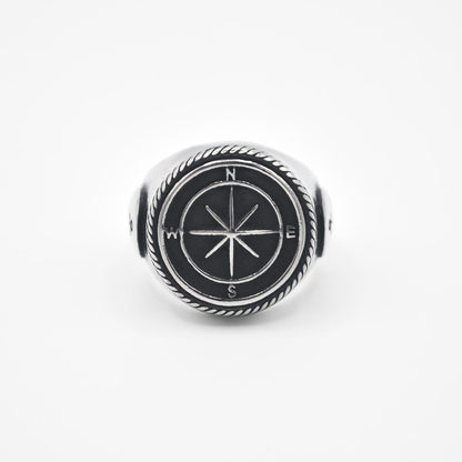 Silver Compass Ring