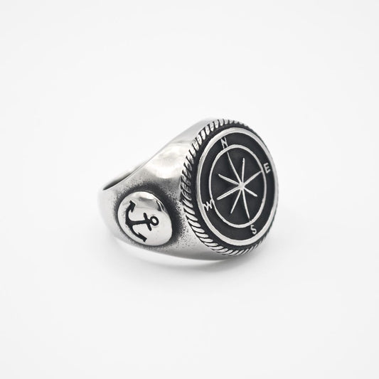 Silver Compass Ring