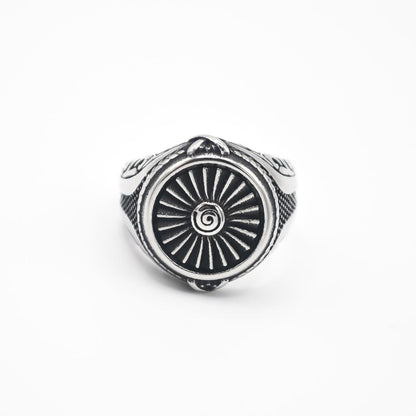 Silver Hypnotic Sun Ring